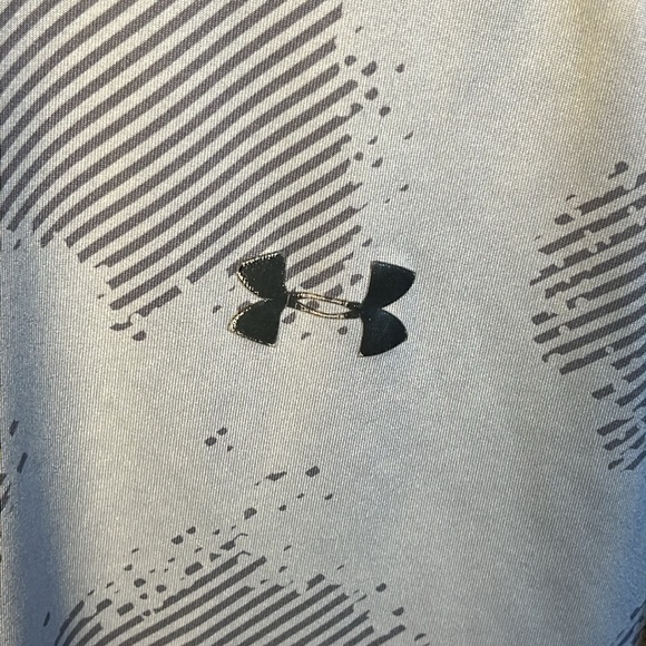 Under Armour Mens HeatGear Shirt Mens Large Loose Fit Gray Logo Short Sleeve Lg‎ - Picture 2 of 8